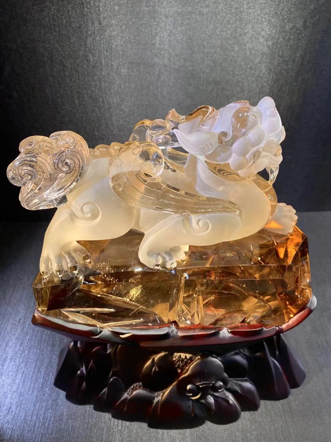 天然黃水晶招財貔貅 Natural Citrine Lucky Pixiu