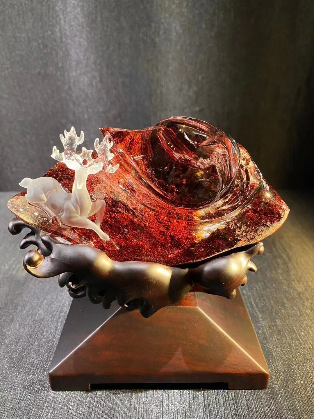 精品紅色幽靈擺飾 Fine red garden quartz