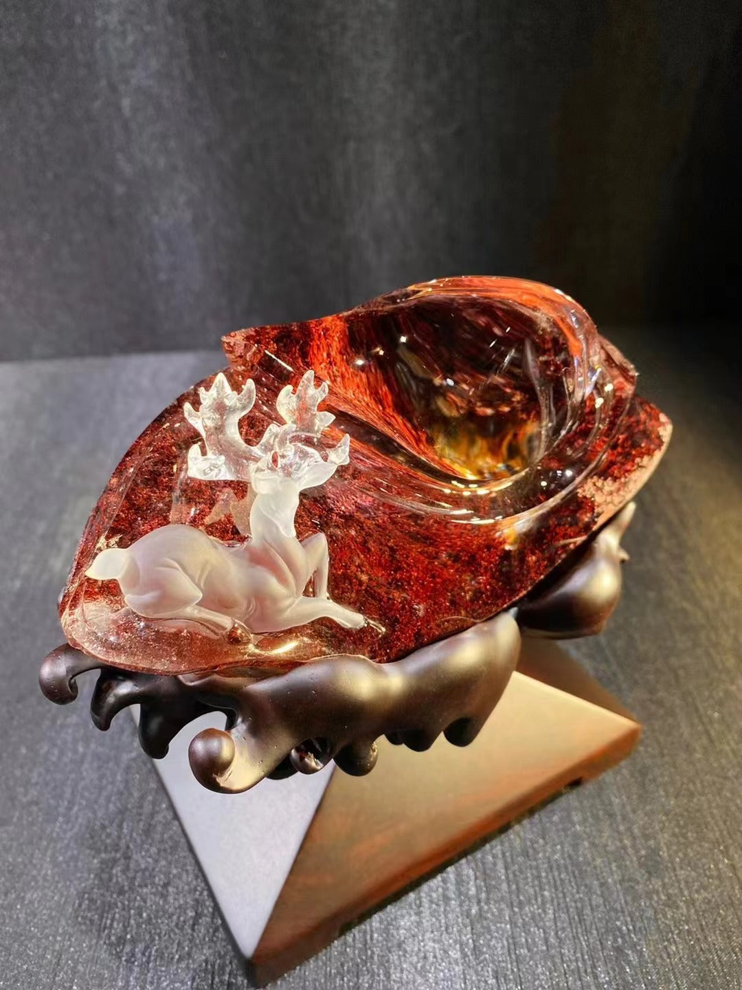 精品紅色幽靈擺飾 Fine red garden quartz