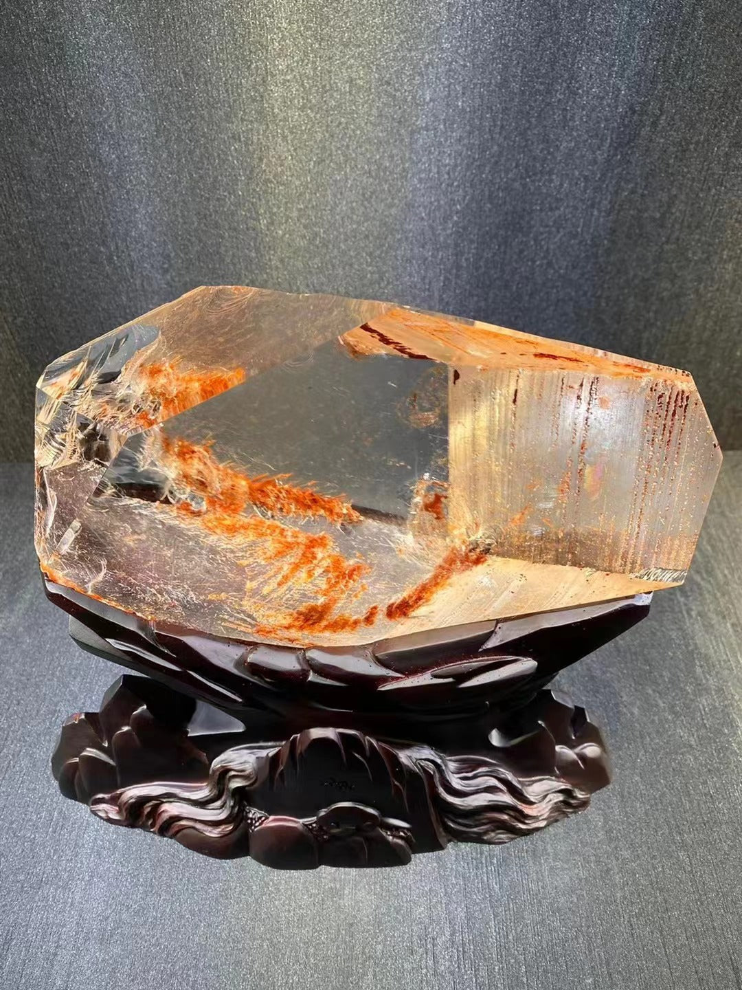 精品紅膠花原石 Fine fire quartz