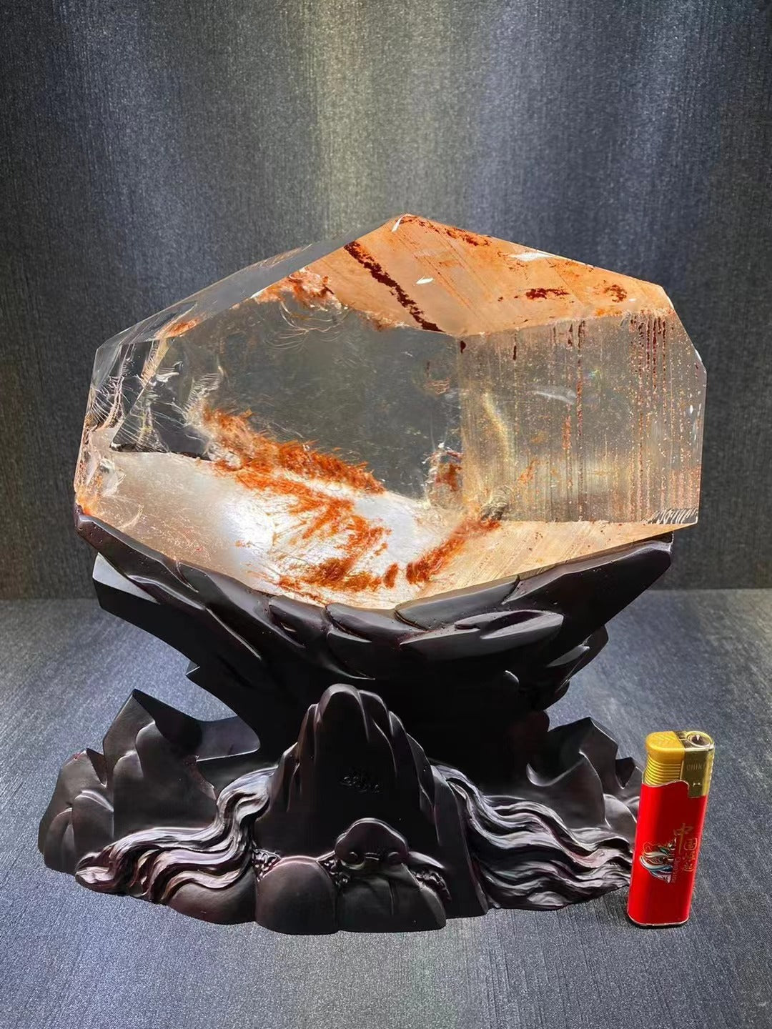 精品紅膠花原石 Fine fire quartz