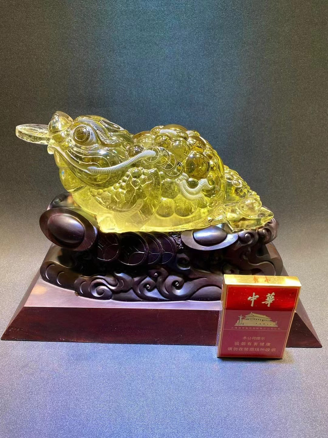 天然黃水晶金蟾 Natural citrine golden toad