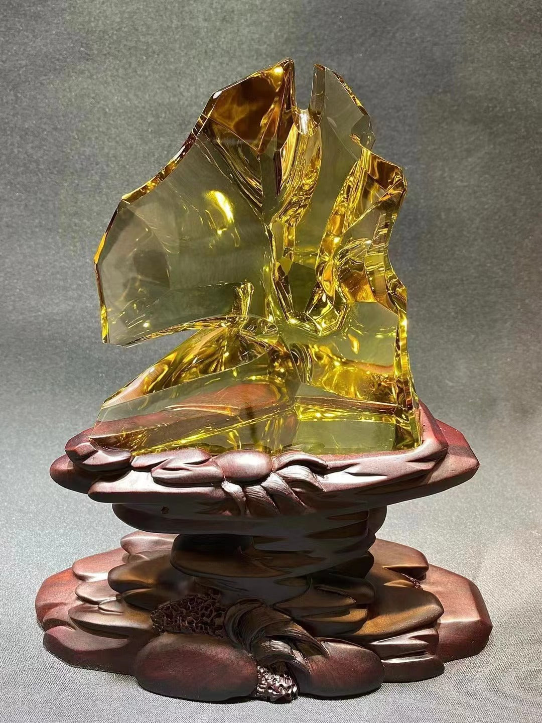 黃水晶觀賞石擺件  citrine ornamental stone