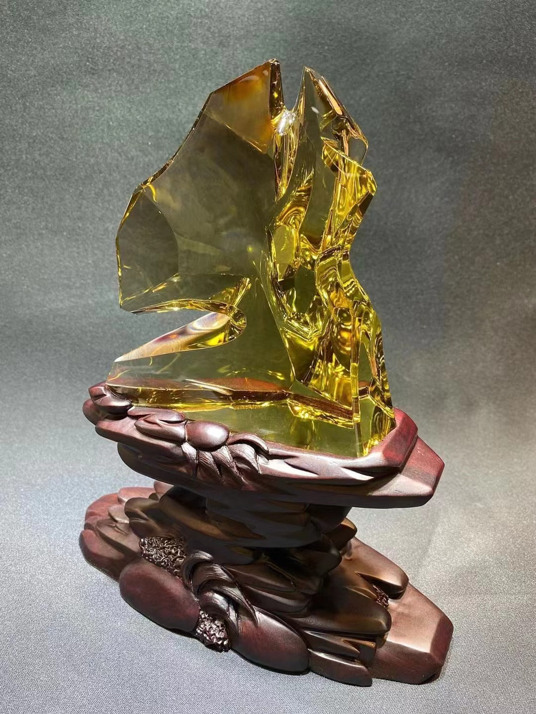 黃水晶觀賞石擺件  citrine ornamental stone