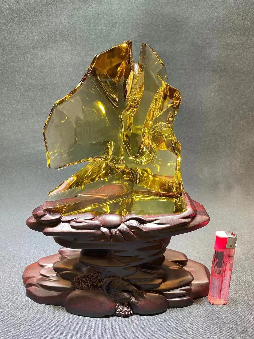 黃水晶觀賞石擺件  citrine ornamental stone