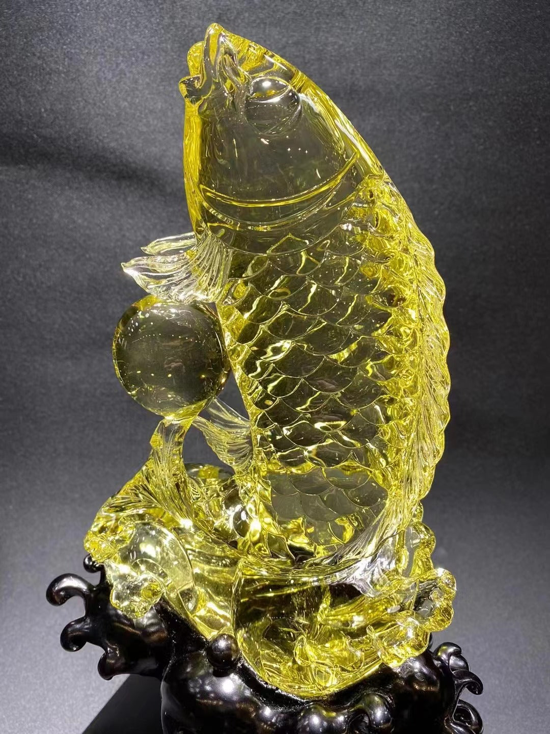 天然黃水晶鯉魚擺件  Natural citrine carp ornaments