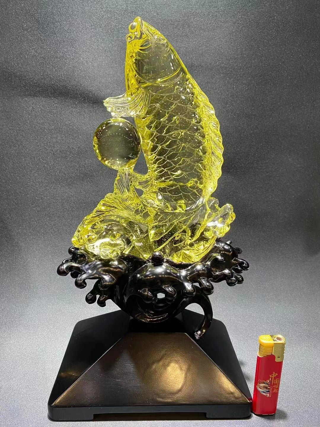 天然黃水晶鯉魚擺件  Natural citrine carp ornaments