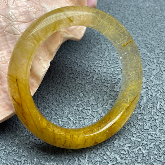 Golden rutile bangle