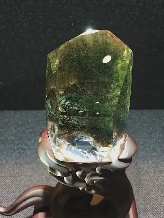 ‮然天‬‎巴西绿‮灵幽‬‎景石 ‎Natural Brazilian Green Garden Quartz