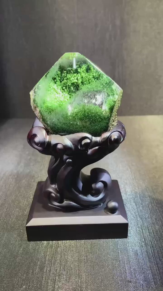 老礦綠幽靈擺件 Old Mine Green Garden Quartz