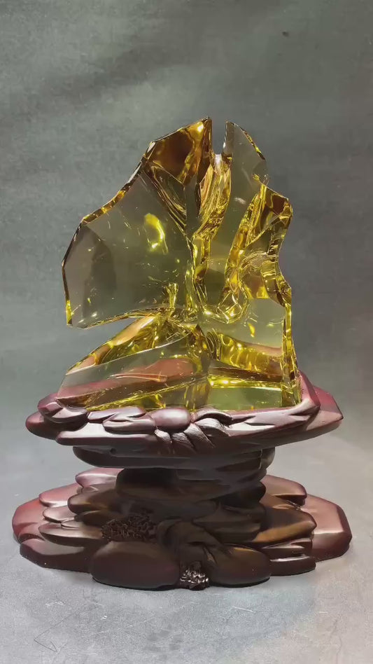 黃水晶觀賞石擺件  citrine ornamental stone